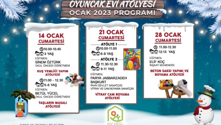 Oyuncak Evi ocak ayı programı açıklandı