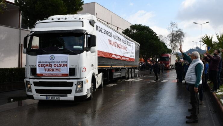 Kdz. Ereğli Belediyesi, 8’inci tırı yola çıkardı