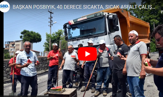 40 derece sıcakta çalışan işçilere karpuz dağıttılar…