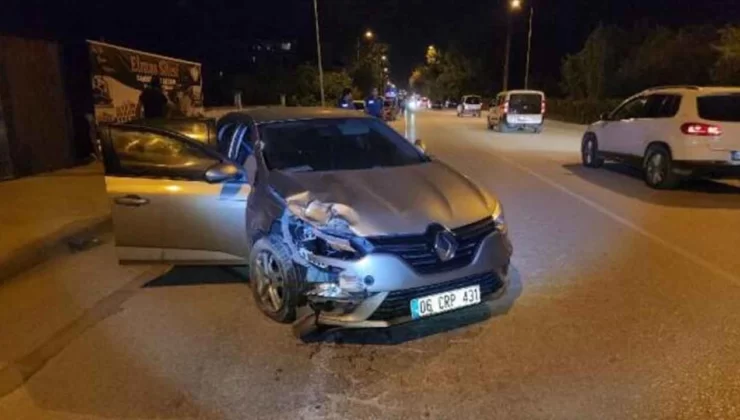 Polis, motosiklet ve otomobillere çarptı…