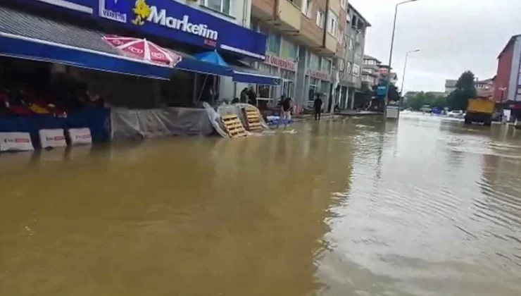 Delihakkı sular altında kaldı… Sağanak fena vurdu…