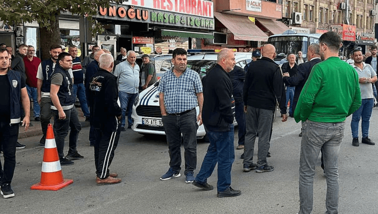 Dolmuş ve taksicilerin tartışmasına polis müdahalesi…