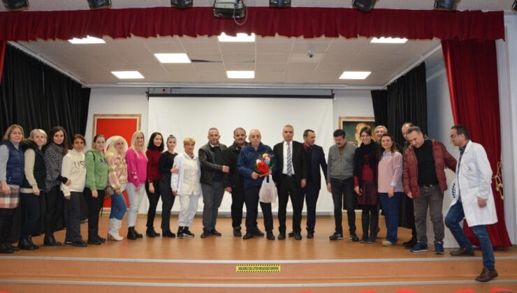 40 yıllık öğretmen Ali İbik’e öğrencilerden veda programı
