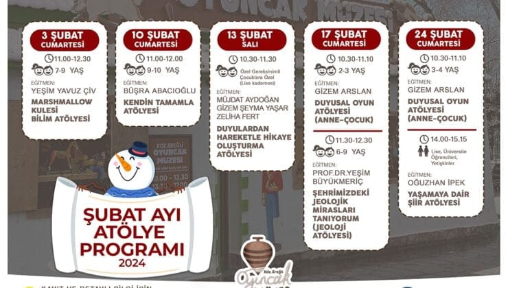 Oyuncak müzesi Şubat ayı programı açıklandı…