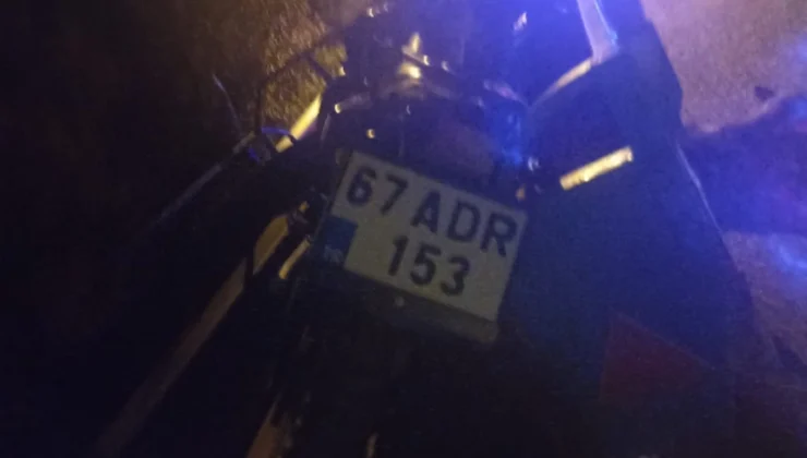 Motosiklet sürücüsü hakimiyeti kaybetti…