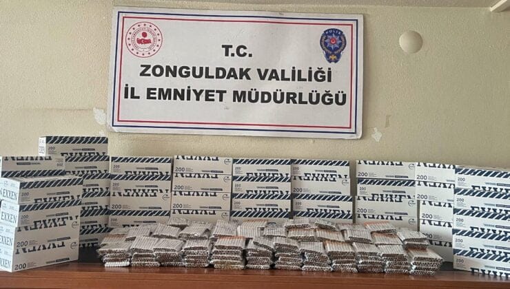 Ereğli’de binlerce makaron yakalandı… 1 Gözaltı