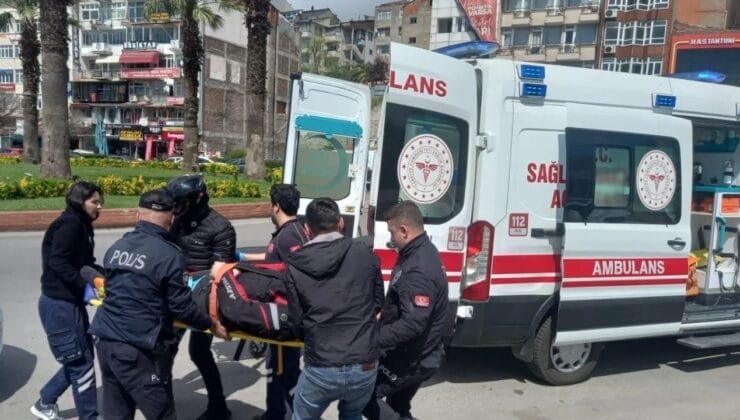 Motosiklet sürücüsü acı içinde kıvrandı…