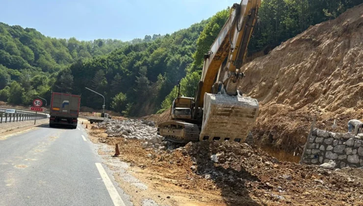 Zonguldak-Ereğli yolunda çalışmalar başladı…