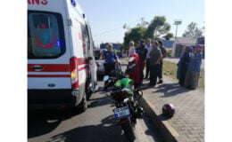 Otomobil ile motosiklet çarpıştı… 1 kişi yaralandı…