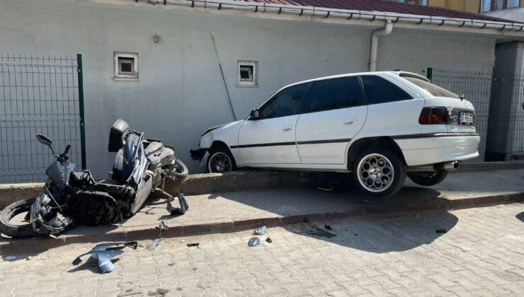 Başkent elektrik binasına daldı… 1 yaralı