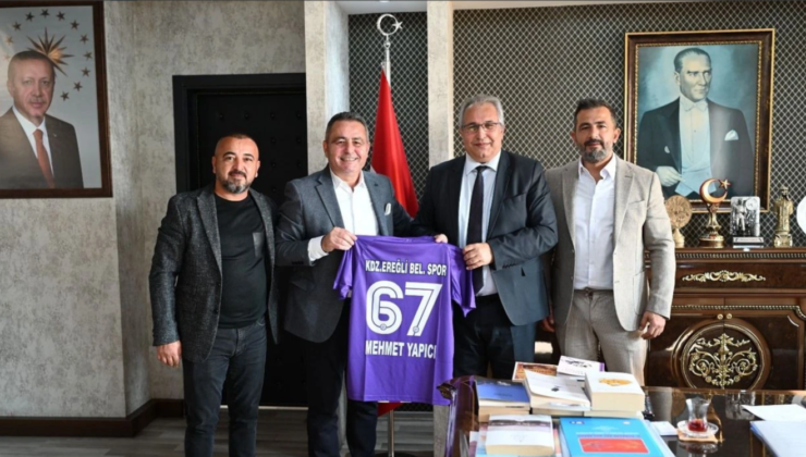 Belediyespor’dan Yapıcı’ya makamında ziyaret….