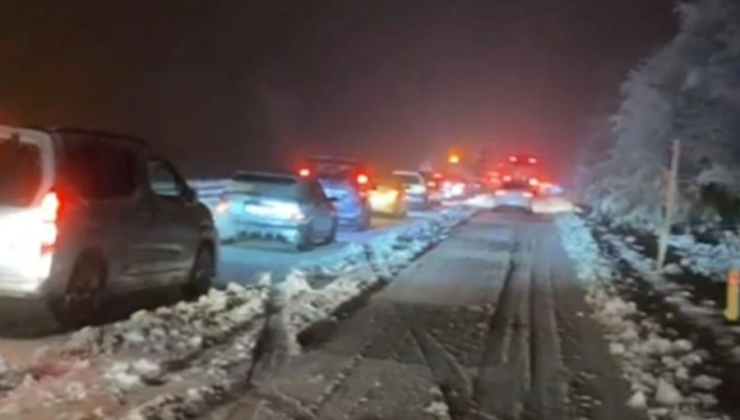 Kar yağışı Zonguldak yolunu kapattı…