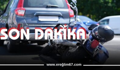 Motosiklet ile otomobil çarpıştı… 1 kişi yaralandı…