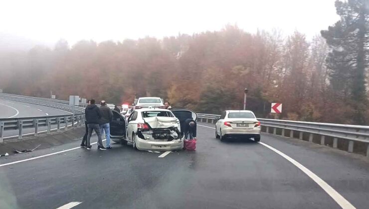 Hakimiyetini kaybetti… Bariyere çarptı…