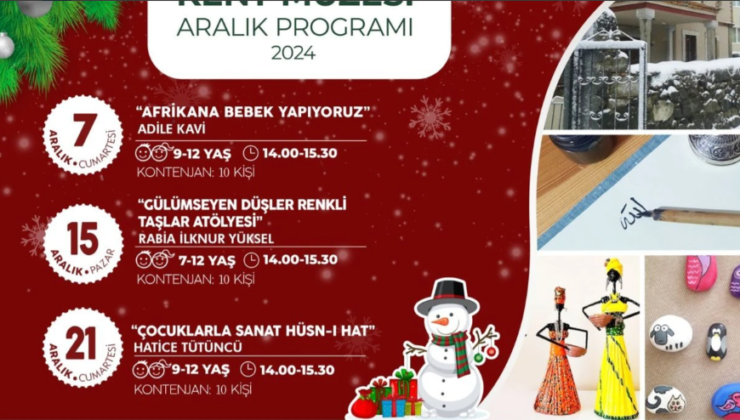 Kent müzesi aralık ayı atölye programı açıklandı…