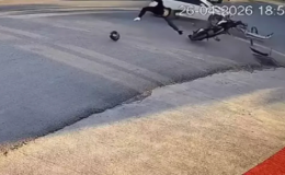 Sanayi sitesinde kaza… Motosiklet sürücüsü…