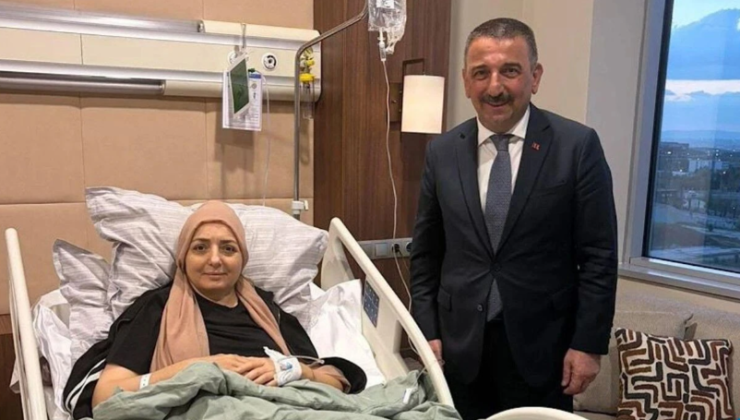Ziyaret edip geçmiş olsun dileklerini iletti…