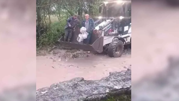 Sağanak etkili oldu; mahsur kalan 3 kişi kurtarıldı…