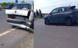 Tehlikeli kavşak kazaya neden oldu: 2 yaralı