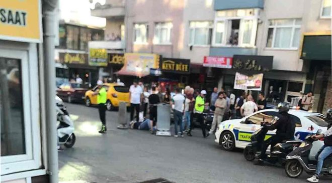 Otomobile çarpmamak için motosikleti devirdi…