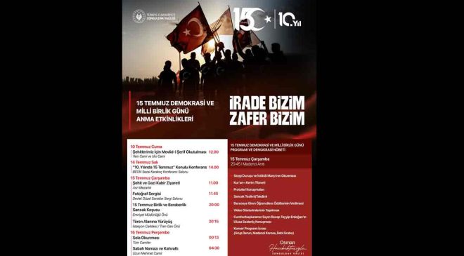 15 Temmuz anma ve farkındalık etkinlikleriyle kutlanacak