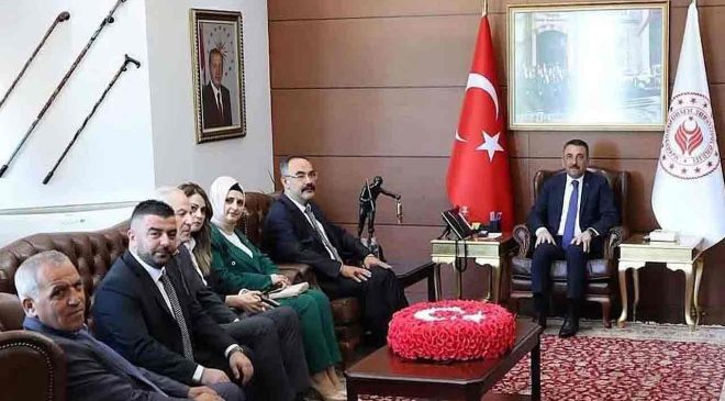 MHP İl Teşkilatı’ndan Hacıbektaşoğlu’na ziyaret…