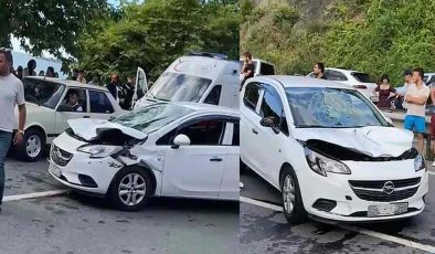 Otomobil baba ve oğluna çarptı… Durumları ağır…