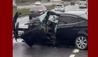 Motor bloğu koptu… Sürücü yaralandı…