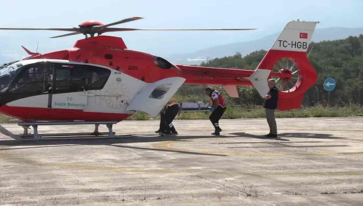 Nişan için geldi fenalaştı, ambulans helikopterle sevk edildi