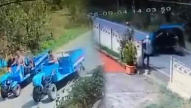 Patpatın devrilme anı kameralara yansıdı…