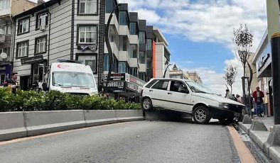 Yayaya çarptı… Otomobil sürücüsü yaralandı…