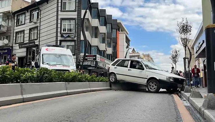 Yayaya çarptı… Otomobil sürücüsü yaralandı…
