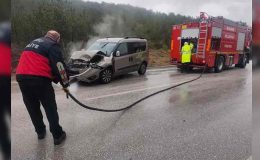 Feci kaza… TIR’a arkadan çarptı…